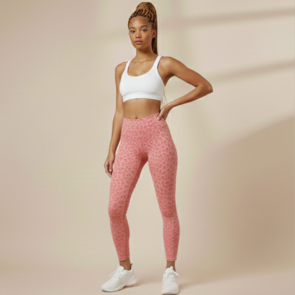 Women Leopard V Waist Seamless Booty Lifting Leggings – High Waist Stretch, Hip Sculpting, Scrunch Fit Activewear