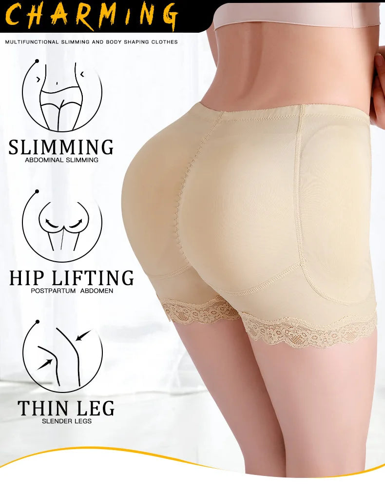 LUXARA™ Seamless Padded Butt Lifter Underwear – Hip Enhancer Shapewear for Women | Instant Lift, Sculpt & Curve Boost | Invisible Under Clothing