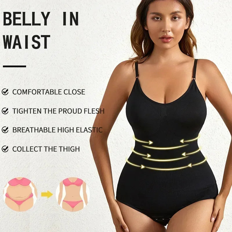 Seamless Tummy Control Shaping Bodysuit – Lift, Smooth & Sculpt Full-Body Slimmer