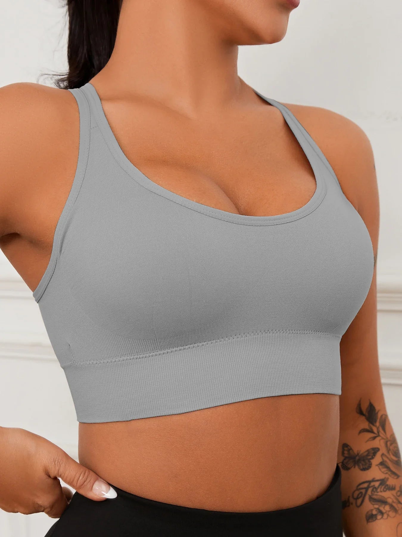 Seamless Push-Up Sports Bra – Breathable Comfort Yoga Tank Bra | High Support, Gym & Everyday Wear