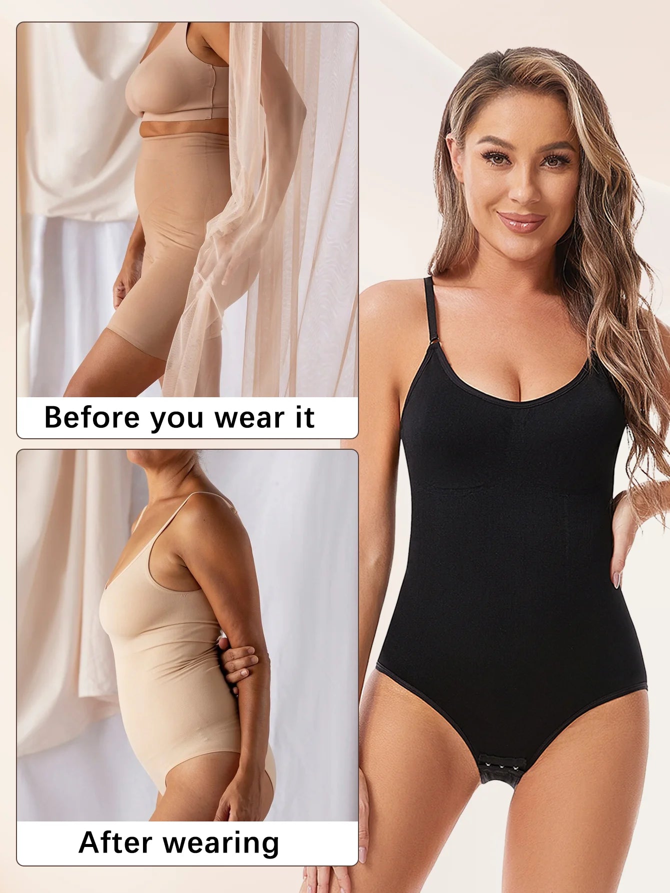 Seamless Tummy Control Bodysuit with Butt Lift – Smooth, Sculpt & Snatch Shapewear