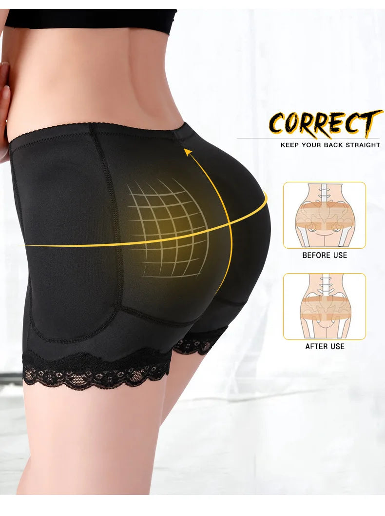 LUXARA™ Seamless Padded Butt Lifter Underwear – Hip Enhancer Shapewear for Women | Instant Lift, Sculpt & Curve Boost | Invisible Under Clothing