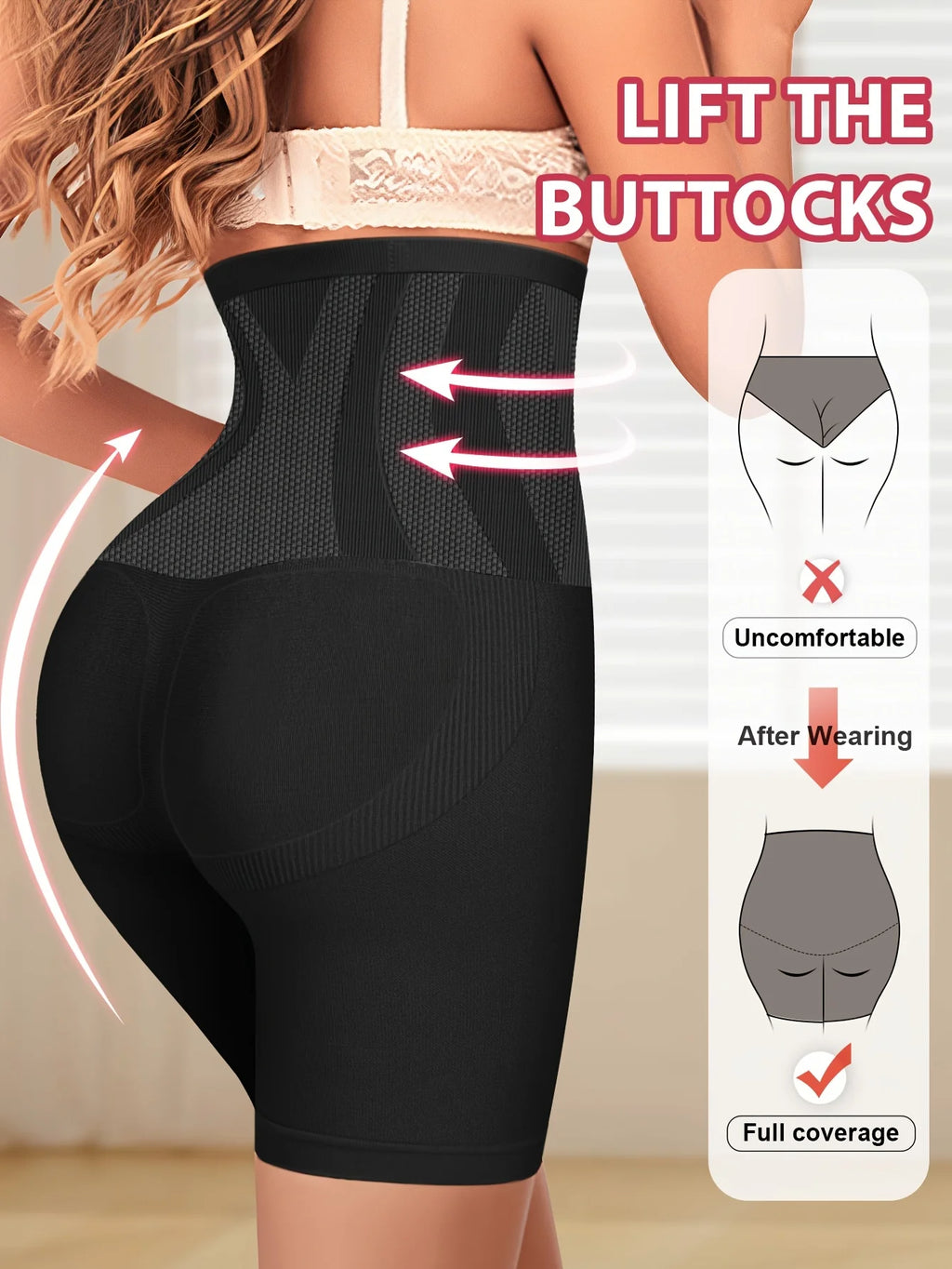 LUXARA™ Ultra-Sculpt High Waist Tummy Control Shapewear – Seamless Butt Lift Panties for Women