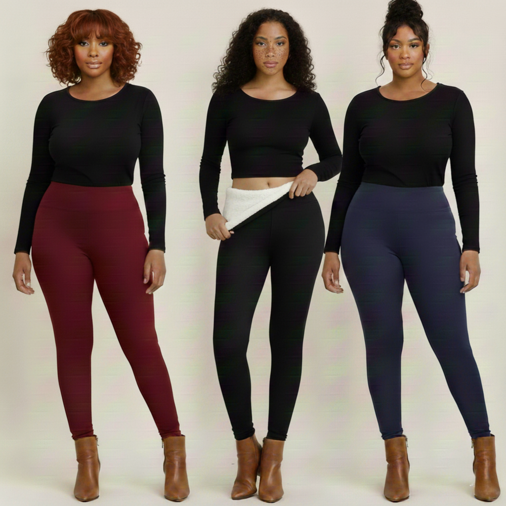 LUXARA Thermal Fleece Winter Leggings High Waist Slim Fit Warm Stretch Pants | Cold Weather Yoga Leggings