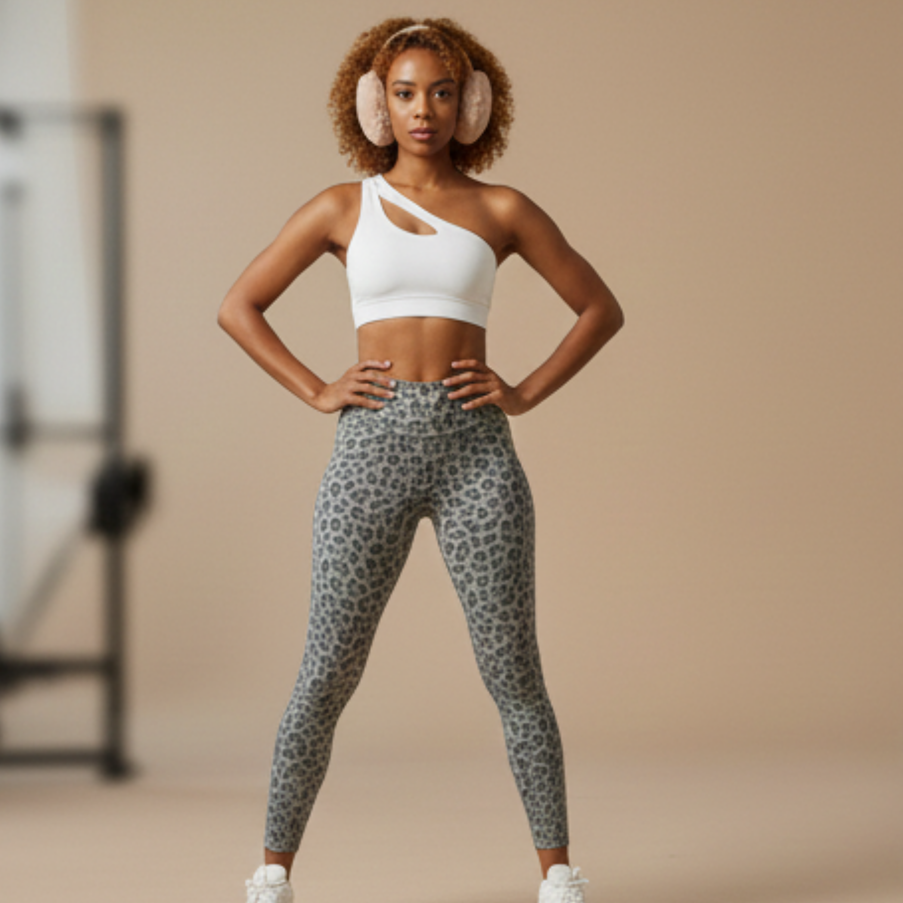 Women Leopard V Waist Seamless Booty Lifting Leggings – High Waist Stretch, Hip Sculpting, Scrunch Fit Activewear